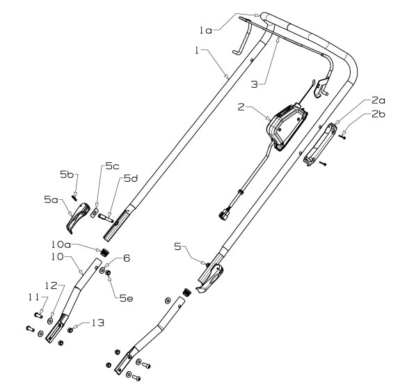 Masport 400ST Handle Assembly