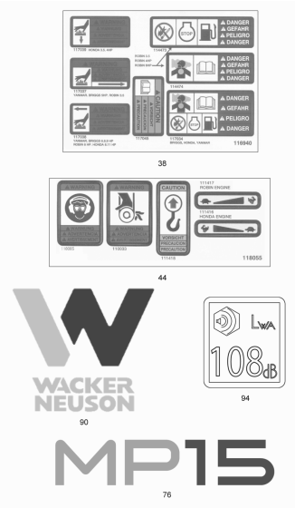 Decals for Wacker MP15