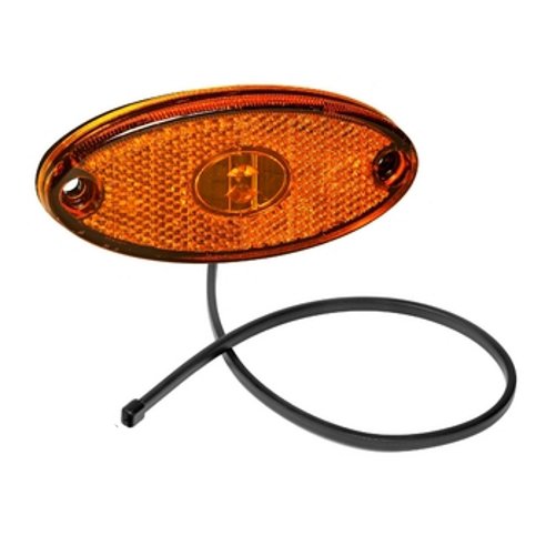 LED Side Marker Lamp, Amber, 12V, Aspock Flatpoint II, 2 LED