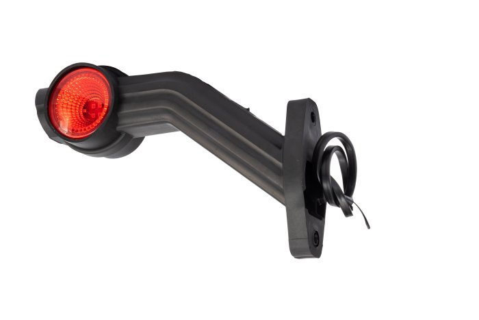 LED Outline Marker Lamp, Left Hand 45°, Red/White/Amber, 12-36V IP68