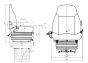 Seat c/w belt - Replacement for JCB Telehandlers