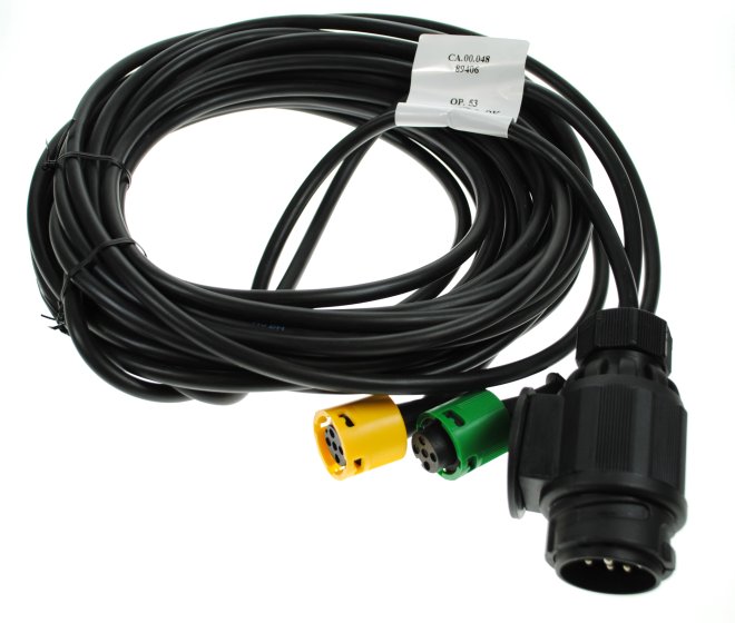 AJBA Trailer Main Harness, 6m, 13 Pin Plug, 2x5 Pin, RH Fog/LH Reverse