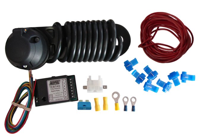 7-Pin Towbar Wiring Kit with 7-Way Bypass Relay, 1.5m Cable
