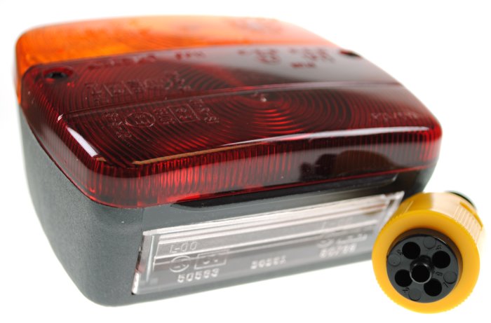 Square Trailer Bulb Combination Lamp 12V, Horizontal, Quick-Fit