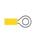 Yellow Pre-Insulated Ring Terminals - 6.40mm (Pack of 50) - 0-001-22