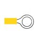Yellow Pre-Insulated Ring Terminals - 10.50mm (Pack of 50) - 0-001-25
