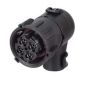 DIN Black Nylon 90 degree Connector for 10NW Tubing - 4 Way - Each - 0-326-54