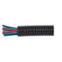 Black Nylon Heavy-Duty Convoluted Unsplit Tubing - 13NW x 50m - 0-330-13