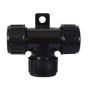 Black Polycarbonate Sealed T-Piece with Nylon Cap Nuts - 22 x 22 x 22NW - Each - 0-330-72