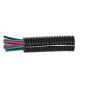 Black Nylon Heavy-Duty Convoluted Split Tubing - 13NW x 50m - 0-331-13