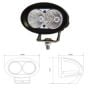 2 x 5W LED Work Lamp - Black, 10-60V 1000lm, IP67 - Each - 0-420-60