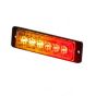 LED Warning Light, 3 Red & 3 Amber LED - 12/24V - Each - 0-441-15