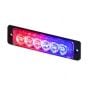 LED Warning Light, 3 Red & 3 Blue LED - 12/24V - Each - 0-441-25