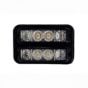 2x R65 Amber 4 LED Horizontal Warning Light with Black Housing - 12/24V - Each - 0-442-19