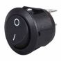 Black On/Off Round Rocker Switch - 12/24V Pack of 100 - 3-531-01