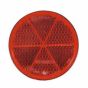 Red 80mm Round Self-Adhesive Reflector (Pack of 10) - 0-665-55