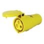 110Volt Yellow Trailing Socket - 16Amp Plug & Socket Outdoor use - Each - 0-698-19