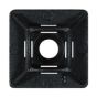 Black Adhesive Fixing Base for 5mm Cable Ties - 28 x 28mm (Pack of 1000) - 3-002-41