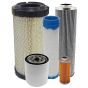 Filter Service Kit for Thwaites Mach 202 1 Tonne Dumper with Yanmar 3TNV76-KWA Engine - Prefix 12 Onwards