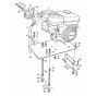 Engine and Mounts Honda GX160K1 (Hand Start)  Assembly for Winget 100T Cement Mixers