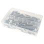 Expansion Springs, Zinc Plated, Assorted Box with Various Sizes - Pack of 70
