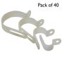 Nylon 'P' Clips, Sizes: 6.4-9.5 to 22.2-30.2mm, Assorted Pack of 40