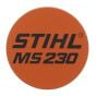 Model Plate for Stihl MS230 Chainsaw - 1123 967 1512