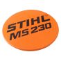 Model Plate for Stihl MS230 Chainsaw - 1123 967 1512