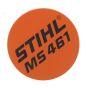 Model plate for Stihl MS461 Chainsaws - Genuine Part - 1128 967 1515