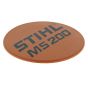 Model Plate for Stihl MS200 Chainsaws - 1129 967 1504