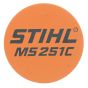 Model Plate for Stihl MS251C Chainsaw - 1143 967 1533