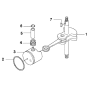 Piston & Crankshaft Assembly for Husqvarna 123 HD60 Hedge Trimmers