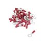 6.40mm Red Pre-Insulated Ring Terminals (Pack of 50) - 0-001-20