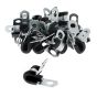 Steel/Rubber P Cable Clips for 5mm diameter cable - Pack of 25 - 0-002-81