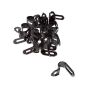 Black Nylon P Cable Clips for 6-9mm diameter cable (Pack of 25) - 0-002-92