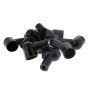 Large PVC Insulating Boot Cable Entry 8mm, Terminal 17mm Diameter - 10 Pack (Black)