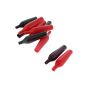 Red/Black PVC Crocodile Clip Insulating Sleeves - 5 Pairs - 0-140-01