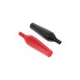Red/Black PVC Crocodile Clip Insulating Sleeves - 5 Pairs - 0-140-01