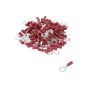 6.40mm Red Pre-Insulated Ring Terminals (Pack of 100) - 2-001-20