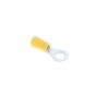 Yellow Pre-Insulated Ring Terminals - 6.40mm Pack of 100 - 2-001-22