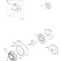 Blower Housing, Flywheel and Rewind Starter Assembly for Briggs and Stratton Model No.130G52-0182-F1 Horizontal Shaft Engine