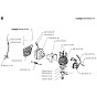 Cylinder Piston Assembly For Husqvarna 132HBV Leaf Blowers