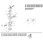 Carburetor Details Assembly for Husqvarna 136 Chainsaw