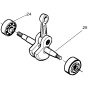 Crankshaft Assembly for Husqvarna 136 Chainsaw