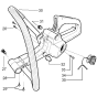 Fuel Tank & Handle Assembly for Husqvarna 136LE Chainsaw