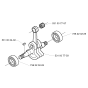 Crankshaft for Husqvarna 142R Brushcutters