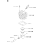 Cylinder Piston for Husqvarna 143R Brushcutters