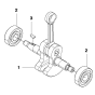 Crankshaft for Husqvarna 143RII Brushcutters