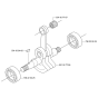 Crankshaft for Husqvarna 153R Brushcutters