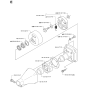 Crankcase & Clutchdrum for Husqvarna 153R Brushcutters